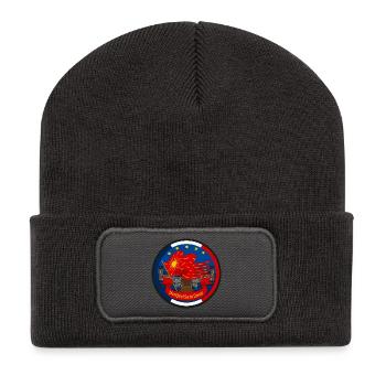 Emblème Oriflamme Montjoie Saint-Denis - Beanie recyclé à patch - charbon - Devant