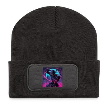 Ninja Neon : Tempête d’énergie urbaine - Beanie recyclé à patch - charbon - Devant