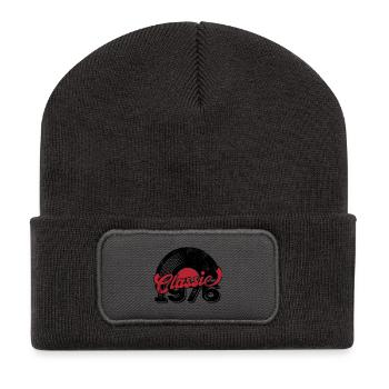 Vintage 1976 - Recycled Patch Beanie - dark grey - Front