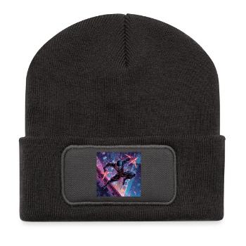 Ninja néon dans Urban Jump - Beanie recyclé à patch - charbon - Devant