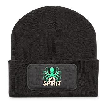 Oktopus Spirit - Beanie recyclé à patch - charbon - Devant