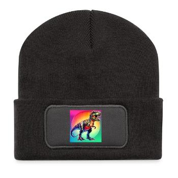 dinosaure - Beanie recyclé à patch - charbon - Devant
