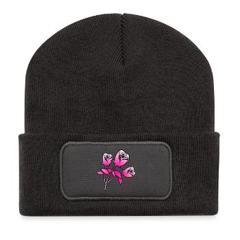 Roses - Beanie recyclé à patch - charbon - Devant