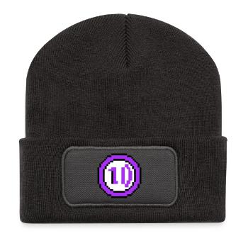 Arcade Münze 10 Jahre Jubiläum - Recycelte Patch Beanie - Dunkelgrau - Vorne