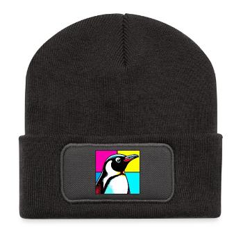 pingouin - Beanie recyclé à patch - charbon - Devant