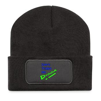 Dont Trigga Me DigiGo Neon Design - Recycled Patch Beanie - dark grey - Front