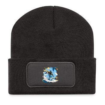 Island Surfer Sandpiper - Recycled Patch Beanie - dark grey - Front