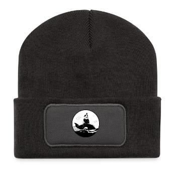 Black and White Odyssey - Recycled Patch Beanie - dark grey - Front