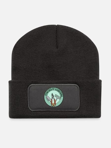 Professionnels du jardinage : Powered by Gardening Logo - Beanie recyclé à patch - charbon