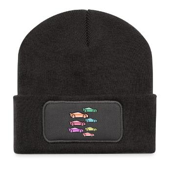Autos - Recycelte Patch Beanie - Dunkelgrau - Vorne
