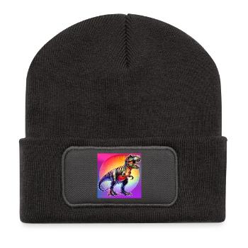 dinosaure - Beanie recyclé à patch - charbon - Devant