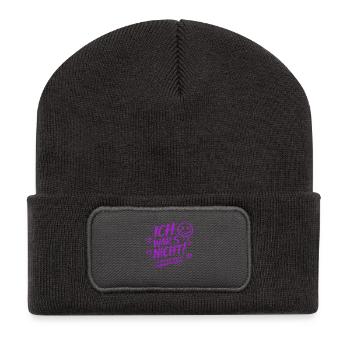 Ich War's Nicht – Bestimmt Nicht - Recycelte Patch Beanie - Dunkelgrau - Vorne
