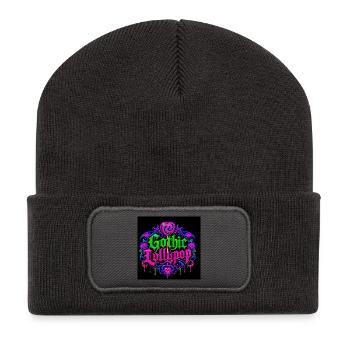 Gothic Halloween Neon Heart - Recycled Patch Beanie - dark grey - Front