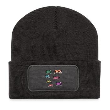 Motos - Beanie recyclé à patch - charbon - Devant
