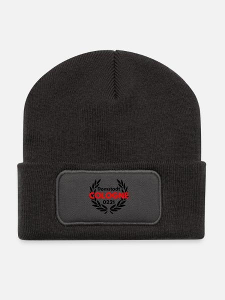 DOMSTADT COLOGNE, KÖLN 0221, KÖLLE, LEGENDE - Recycelte Patch Beanie - Dunkelgrau