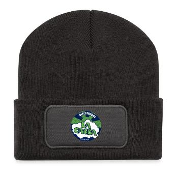 La Casba, Logo Sticker - Discothèque Audierne - Beanie recyclé à patch - charbon - Devant