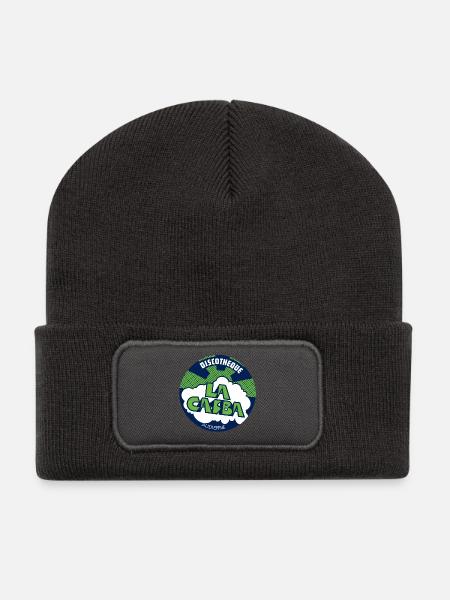 La Casba, Logo Sticker - Discothèque Audierne - Beanie recyclé à patch - charbon