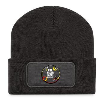 Eat Sleep Padel Repeat - Recycled Patch Beanie - dark grey - Front