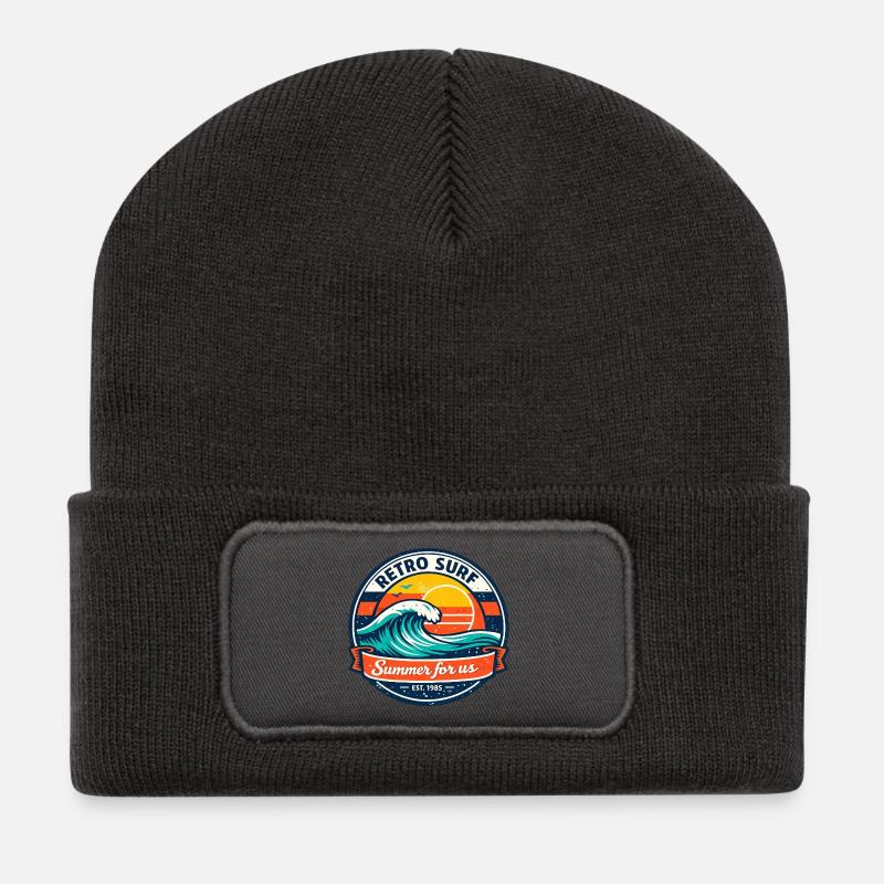 Summer for us - Recycled Patch Beanie - dark grey