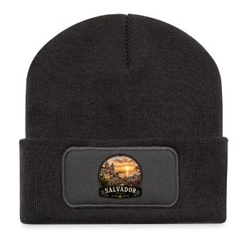 Colonial style port city Salvador Brazil - Recycled Patch Beanie - dark grey - Front