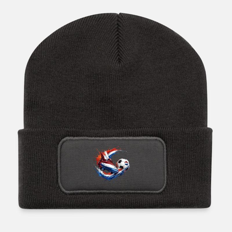 Fußball - Niederlande - Recycelte Patch Beanie - Dunkelgrau