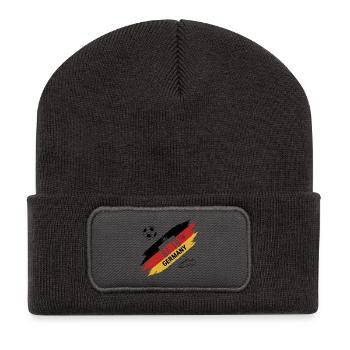 Deutschland Fußball Deutschlands Fußball-Fantrikot - Recycelte Patch Beanie - Dunkelgrau - Vorne