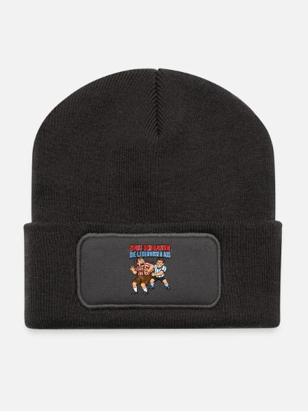Zieht den Bayern die Lederhosen aus - Recycelte Patch Beanie - Dunkelgrau