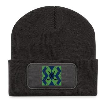 Clubs de golf Modèle Argyle Clubs de golf masculins - Beanie recyclé à patch - charbon - Devant