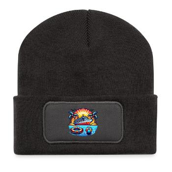 Croisière - Beanie recyclé à patch - charbon - Devant