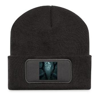 Regard à Leszy – Seigneur de la Forêt - Beanie recyclé à patch - charbon - Devant