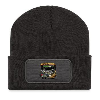 Respawning in the Grave – Treasure Chest - Recycled Patch Beanie - dark grey - Front