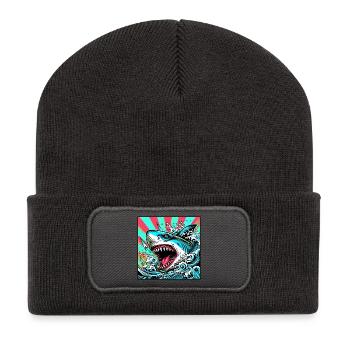 Shark - Recycled Patch Beanie - dark grey - Front