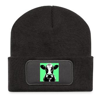 cow - Recycled Patch Beanie - dark grey - Front