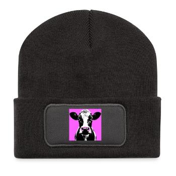 cow - Recycled Patch Beanie - dark grey - Front