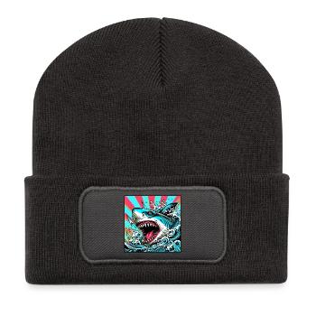 Hai - Recycelte Patch Beanie - Dunkelgrau - Vorne