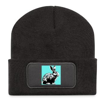 lapin - Beanie recyclé à patch - charbon - Devant