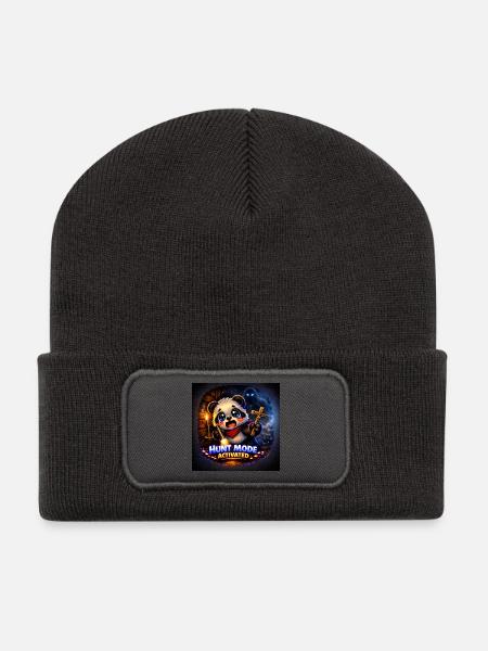 Phasmo Hunt Mode Panda – Cute Horror Moment  - Recycelte Patch Beanie - Dunkelgrau
