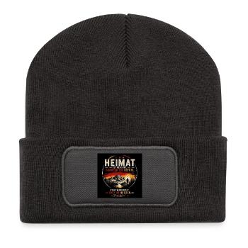 Heimatgefühl: Stolz und Freiheit - Recycelte Patch Beanie - Dunkelgrau - Vorne