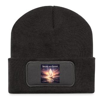 Segel aus Licht (Maincover) - Recycelte Patch Beanie - Dunkelgrau - Vorne
