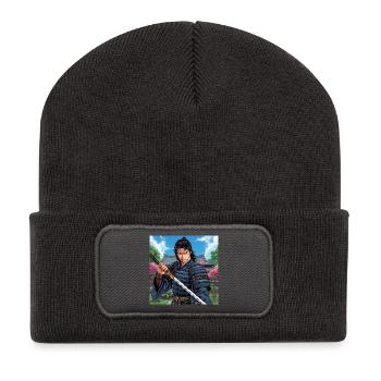 Manga Style Stickers - Recycled Patch Beanie - dark grey - Front