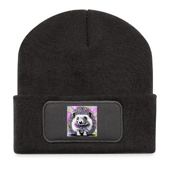 hérisson - Beanie recyclé à patch - charbon - Devant