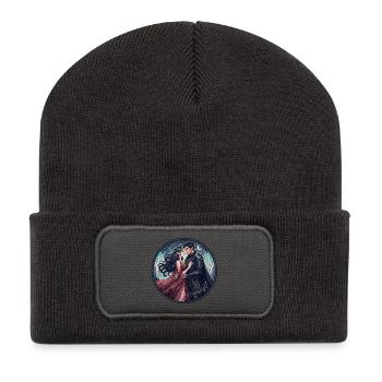 Knight's love under the stars - Recycled Patch Beanie - dark grey - Front