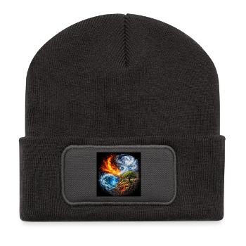 The Elements - Recycled Patch Beanie - dark grey - Front