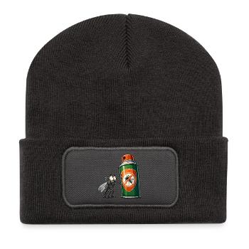 Mosquito vs Spray Can - Recycled Patch Beanie - dark grey - Front