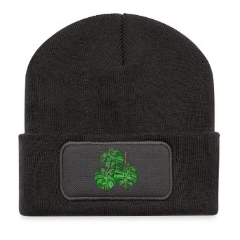 leaves - Recycled Patch Beanie - dark grey - Front