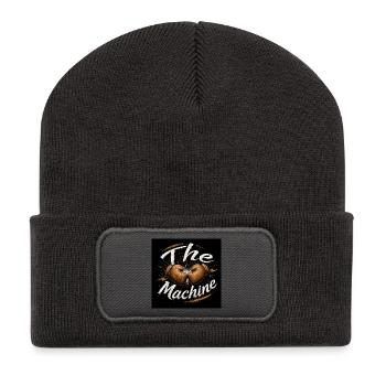 The Machine Boxing - Recycled Patch Beanie - dark grey - Front
