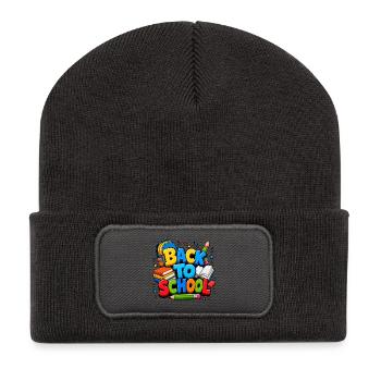 Colorful Back to School Supplies - Recycled Patch Beanie - dark grey - Front