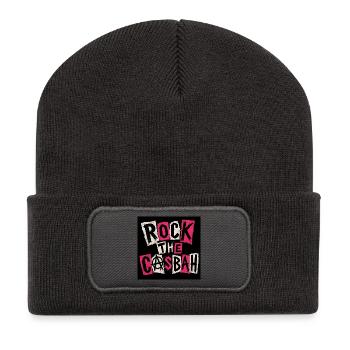 Punk-Graffiti - Recycelte Patch Beanie - Dunkelgrau - Vorne