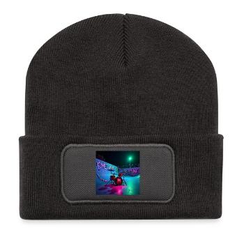 One and One par Mark Noone - Beanie recyclé à patch - charbon - Devant