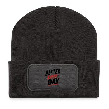 Better every Day - Recycelte Patch Beanie - Dunkelgrau - Vorne